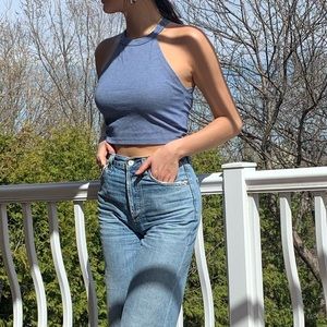 Zara halter crop tank